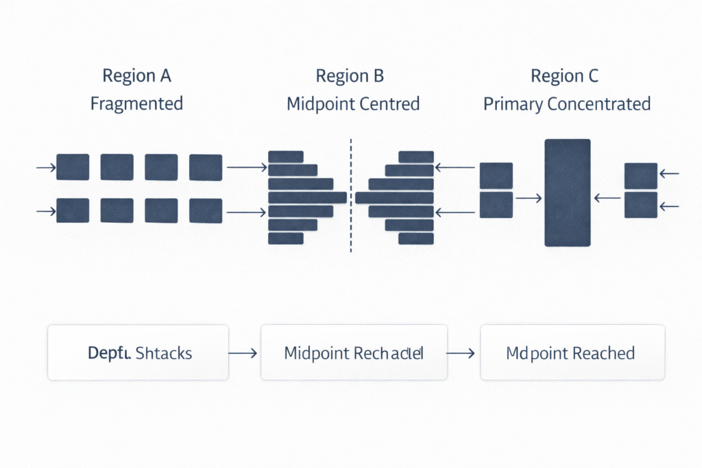 Regional order book topology diagram showing microstructure variance across regions in systematic trading infrastructure